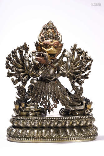 A Bronze Statue Of Yamantaka