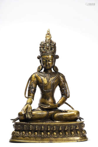 A Copper Alloy Statue Of Buddha