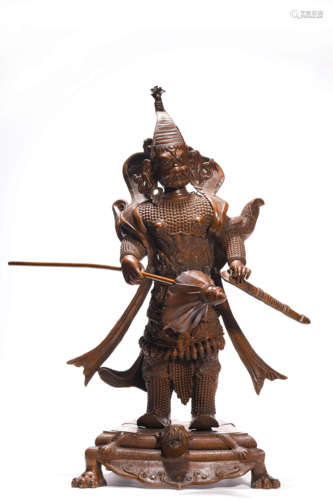 A Bronze Statue Of Guardian