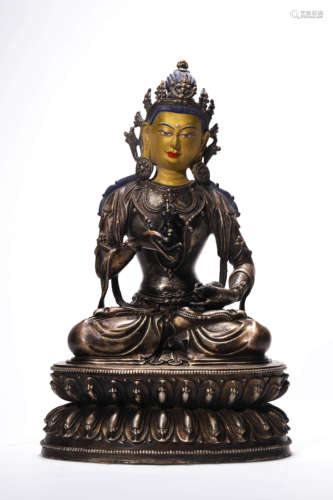 A Gilt Bronze Statue Of Vajradhara