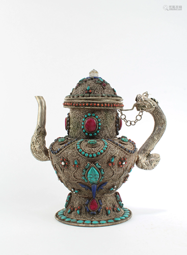 A Silver Ritual Teapot