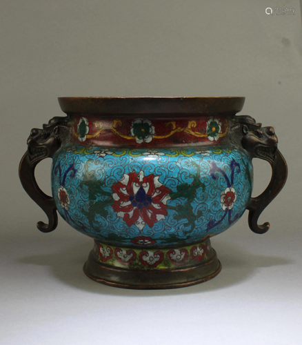 A Cloisonne Incense Burner