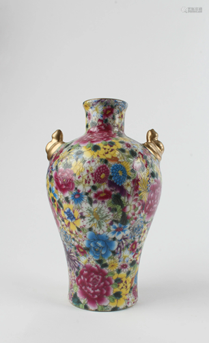 Chinese PolyChrome Porcelain Vase