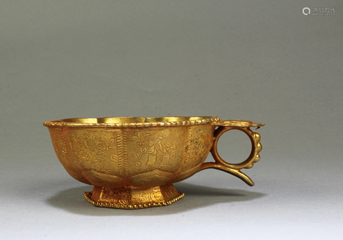 A Gilt Bronze Cup