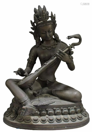 Indian Bronze Seated Figure