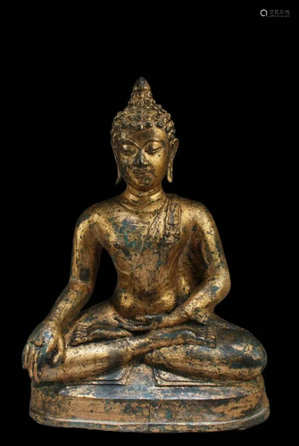 Antique Gilt Bronze Buddha Statue