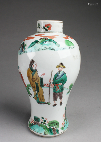 Chinese Famille Verte Porcelain Vase