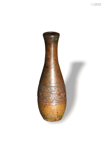 Chinese Small Bronze Vase, Ming