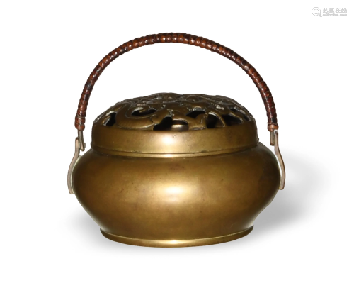 Chinese Bronze Hand Warmer, 18-19th Century