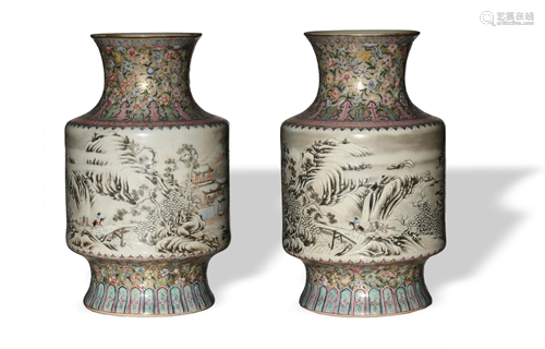 Pair of Chinese Lantern Vases, Republic