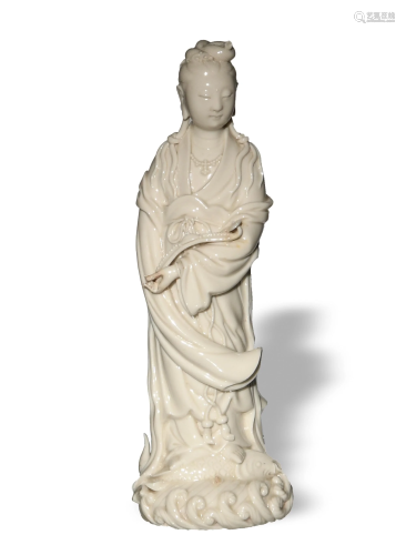 Chinese Blanc de Chine Dehua Guanyin, 19th Century
