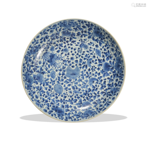 Chinese Blue and White Charger, Kangxi