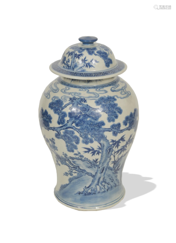 Chinese Blue and White Ginger Jar, 18-19th Century