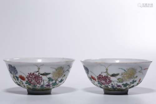 Qing Dynasty Guangxu Period, A Pair of Open Window Famille R...