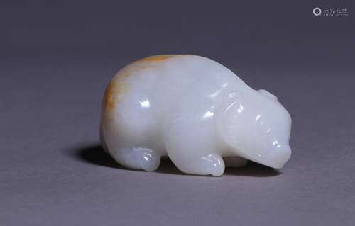 Hetian Jade Bear Ornament