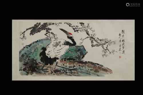 Tang Yun Inscription, Flower and Bird, Flat Paper Painting