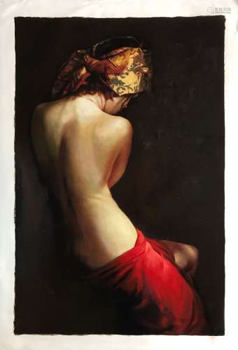 Oil Painting on Canvas, Naked Woman