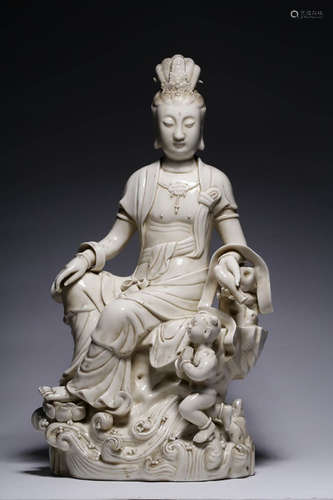 He Chaozong Inscription, Dehua Kiln Songzi Guanyin Statue