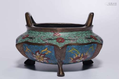 Republic of China Period, Kangxi Period Made Mark, Enamel Fl...