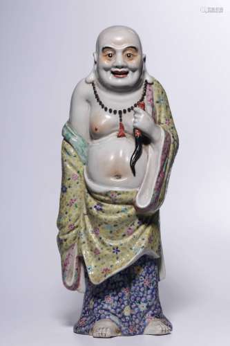 Republic of China Period, Famille Rose Arhat Statue