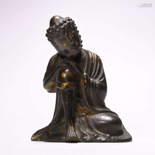 A Chinese Bronze Luohan Statue