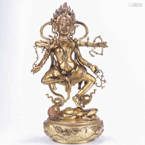 A Chinese Gilt-Bronze Buddha Statue