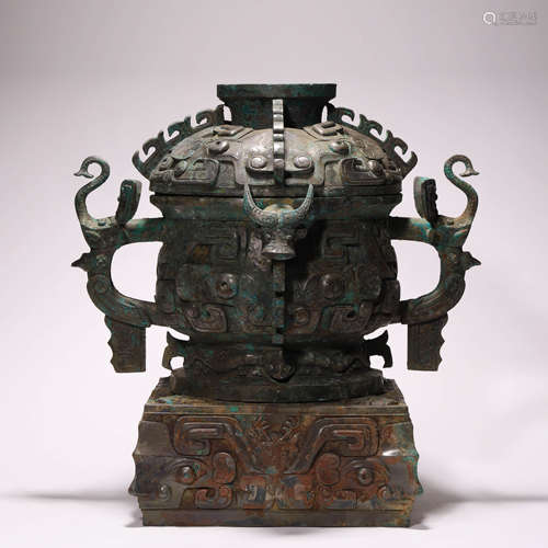 A Chinese Archiastic Bronze Vessel