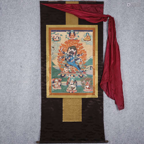 A Chinese Tangka of Mahakala