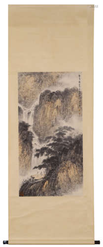 A Chinese Scroll Painting  Attributed to Fu Bao Shi