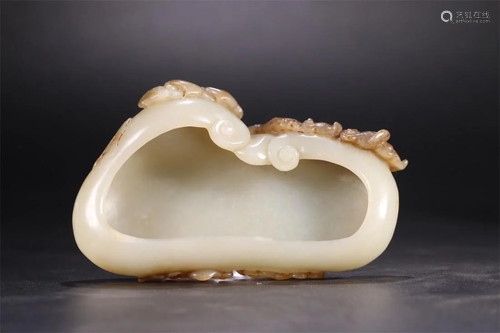 Old stock, hetian jade writing-brush washer