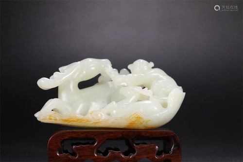 Old srtock, hetian jade ornament