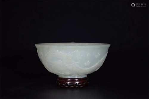 Old stock,hetian jade bowl