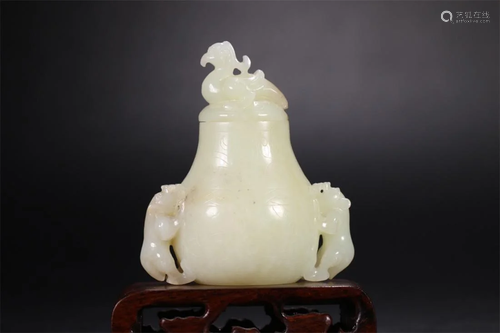 Old stock hetian jade ornament