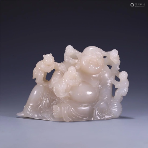 Old stock,hetian jade buddha ornament