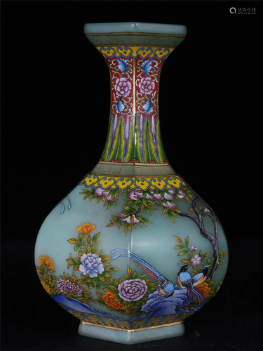 Old stock,coloured glaze vase