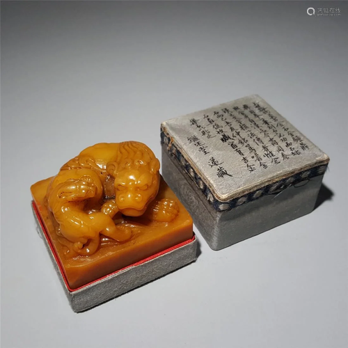 Old stock,shoushan stone seal