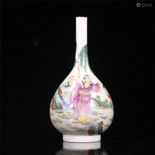 Old stock,Republic of China famille-rose vase