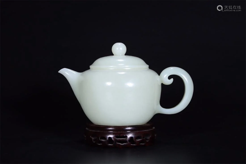 Old stock,hetian jade teapot