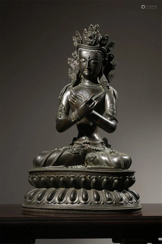 Qing Dynasty,copper buddha statue