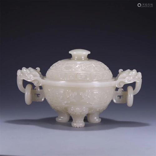 Old stock,hetian jade incense burner