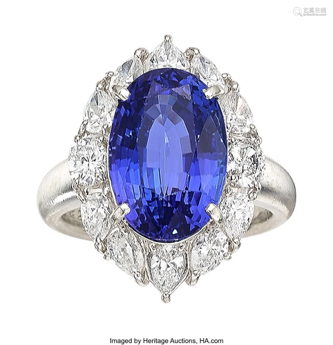 Tanzanite, Diamond, Platinum Ring Stones