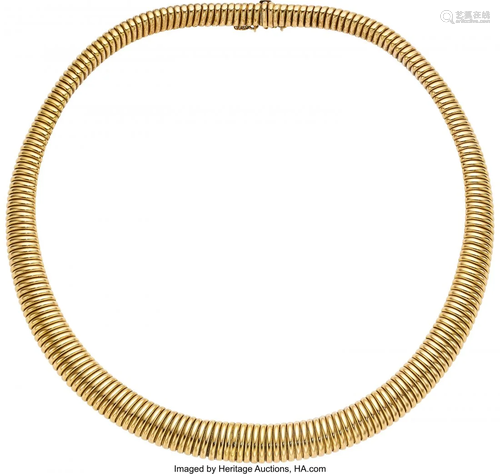 Gold Necklace, French Metal