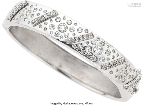 Diamond, White Gold Bracelet, French Stones