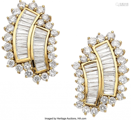 Diamond, Gold Earrings Stones