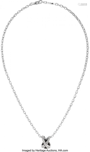 Chaumet Onyx, Diamond, White Gold Necklace Ston