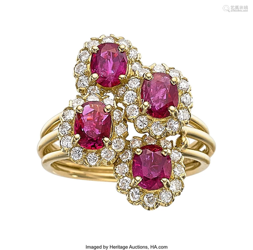 Ruby, Diamond, Gold Ring Stones