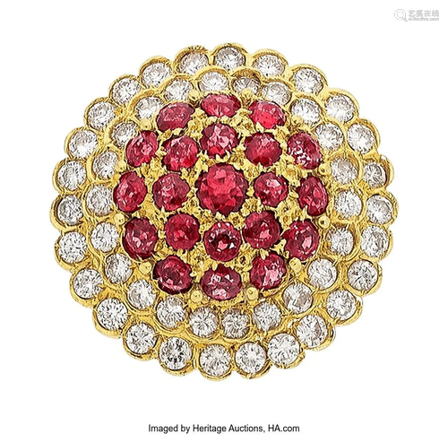 Ruby, Diamond, Gold Ring Stones