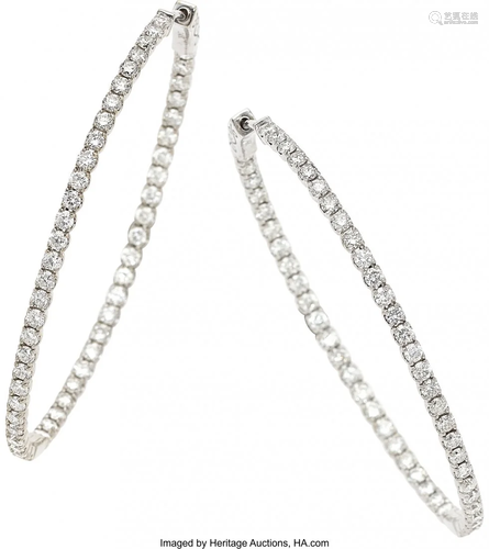 Diamond, White Gold Earrings Stones