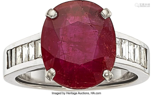 Ruby, Diamond, White Gold Ring Stones