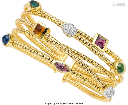 Diamond, Multi-Stone, Gold Bracelet Stones